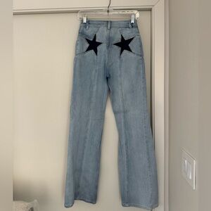 Free People Firecracker Flare Jeans Blue Star